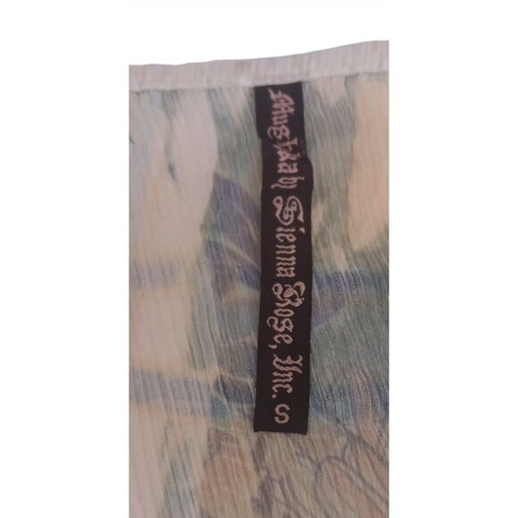 Y2K Mushka Babydoll Sleeveless Top S Tunic Embroidered Fairy Coquette Twee - Picture 4 of 5